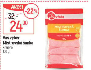 Šunka dušená Mistrovská Váš Výběr