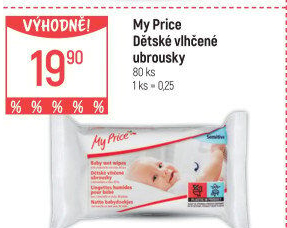 Vlhčené ubrousky dětské My Price
