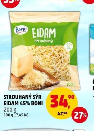 STROUHANÝ SÝR EIDAM 45% BONI