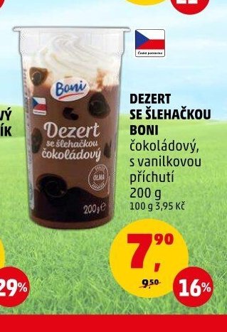 DEZERT SE ŠLEHAČKOU BONI