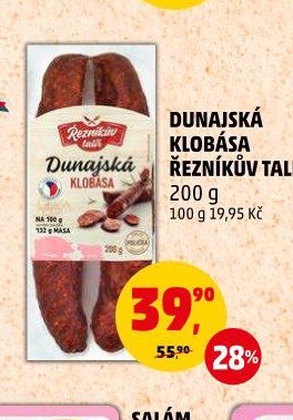 Dunajská klobása Řezníkův talíř 200g