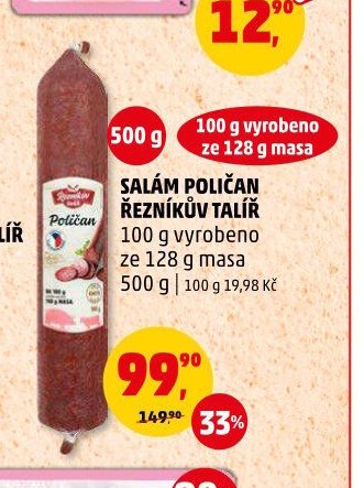 Salám Poličan Řezníkův talíř 500g