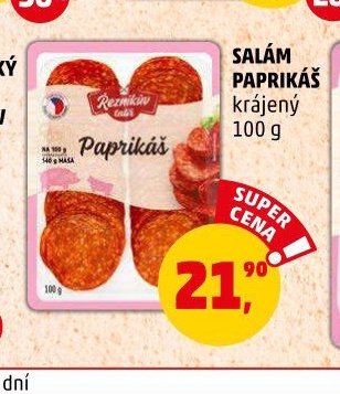 Salám Paprikáš krájený 100g