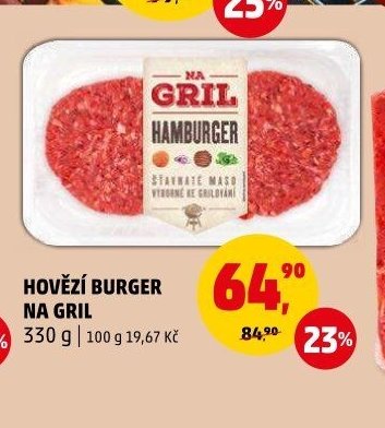 Hovězí burger na gril