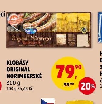 Klobásy originál norimberské