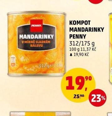 Kompot mandarinky Penny