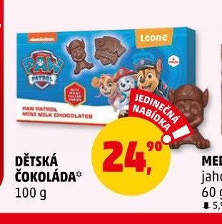 Dětská čokoláda Paw Patrol