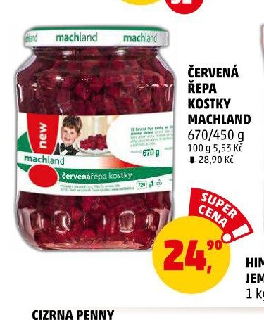 ČERVENÁ ŘEPA KOSTKY MACHLAND