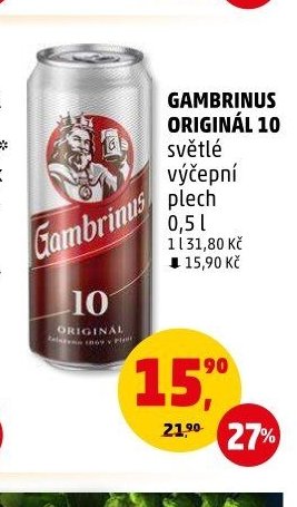 Gambrinus Originál 10