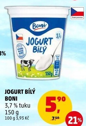 Bílý jogurt Boni