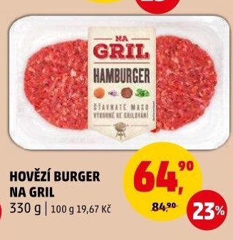 Hovězí burger Na gril Penny