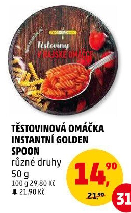 Instantní těstovinová omáčka Golden Spoon