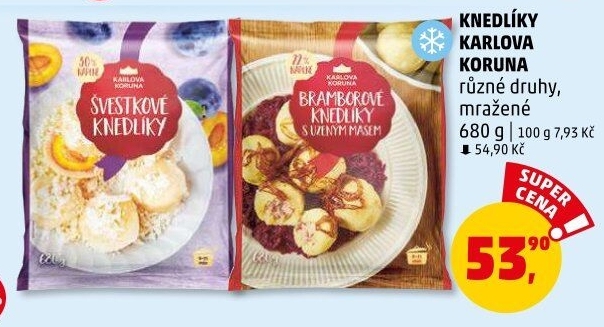 Knedlíky mražené Karlova Koruna