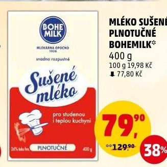 Mléko sušené Bohemilk