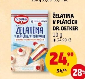 Plátková želatina Dr.Oetker