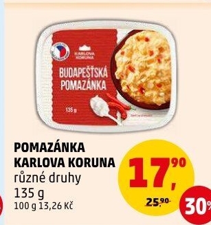 Pomazánky Karlova Koruna
