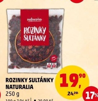 Rozinky Sultánky Naturalia