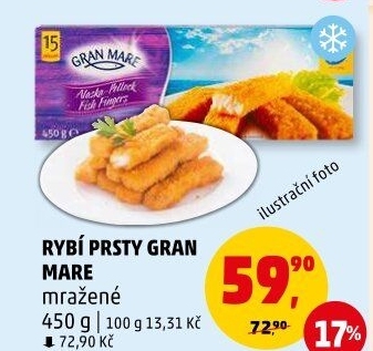 Rybí prsty mražené Gran Mare