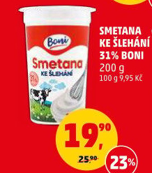 Smetana ke šlehání Boni 31%