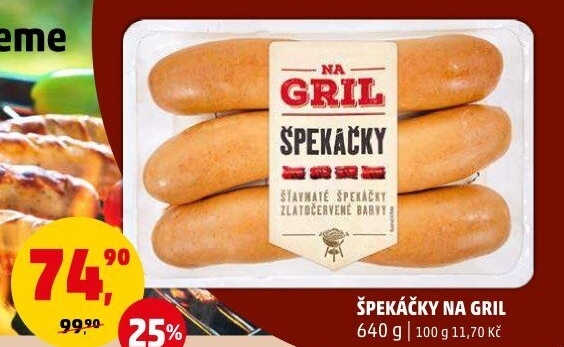 Špekáčky Na gril Penny
