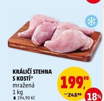 Stehna králičí s kostí mražená