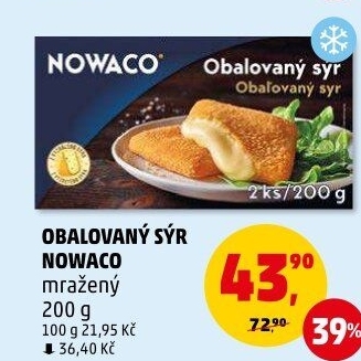 Sýr obalovaný mražený Nowaco