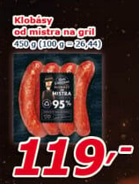 Grilovací klobása od Mistra Láďa Grileman Kostelecké uzeniny