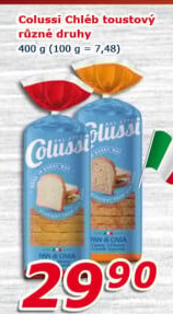 Italský toustový chléb Pan di Casa Colussi