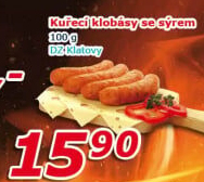 Kuřecí klobása se sýrem DZ Klatovy