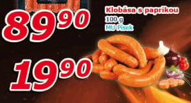 Papriková klobása Maso uzeniny Písek