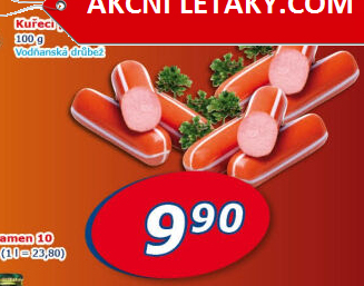 Párky kuřecí Klausovky Vodňanské kuře