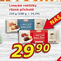 Rohlíčky linecké Klasa Pekárny a cukrárny Klatovy
