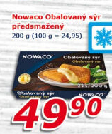 Sýr obalovaný mražený Nowaco