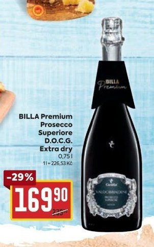 BILLA Premium Prosecco Superiore D.O.C.G. Extra dry 0,75 l