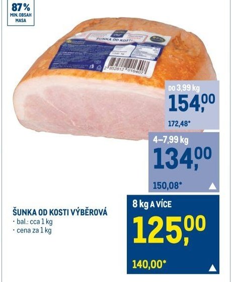 ŠUNKA OD KOSTI VÝBĚROVÁ