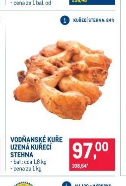 VODŇANSKÉ KUŘE UZENÁ KUŘECÍ STEHNA