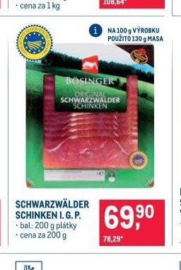 SCHWARZWÄLDER SCHINKEN I. G. P.