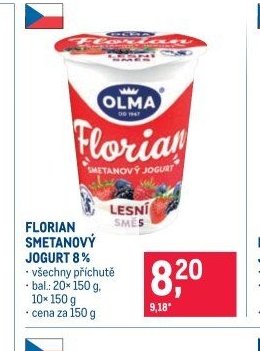 FLORIAN SMETANOVÝ JOGURT 8 %