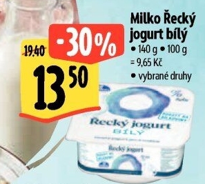 Bílý jogurt řecký 0% Milko