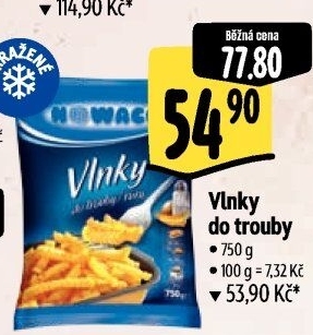 Hranolky vlnky mražené Nowaco