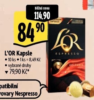 Kapsle pro Nespresso L'
