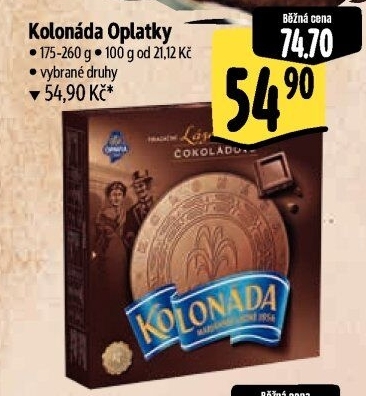 Lázeňské oplatky Kolonáda Opavia