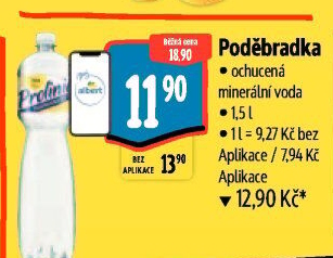 Ochucená voda Poděbradka Prolinie