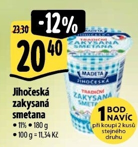 Smetana zakysaná Jihočeská Madeta 11%