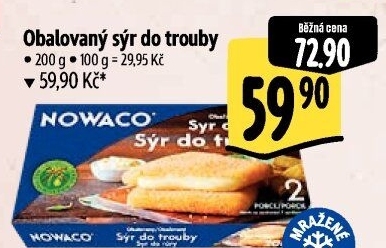 Sýr obalovaný mražený Nowaco