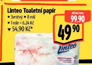 Toaletní papír 3vrstvý Linteo