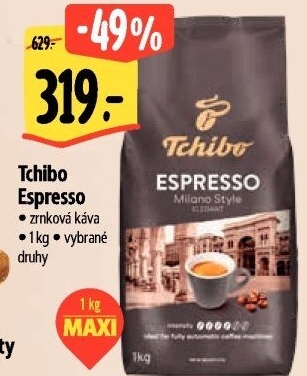 Zrnkové kávy Tchibo Espresso