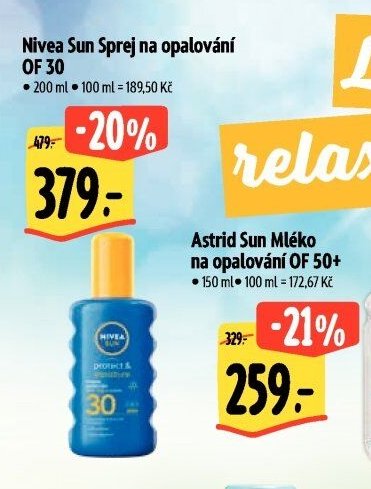 Nivea Sun Sprej na opalování OF 30