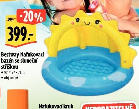 Bestway Nafukovací bazén se sluneční stříškou