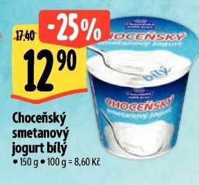 Bílý jogurt smetanový Choceňský